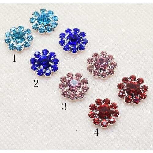 2017 New 10pcs/lot 16mm Rhinestone button/artificial crystal hair accessory wedding decoration