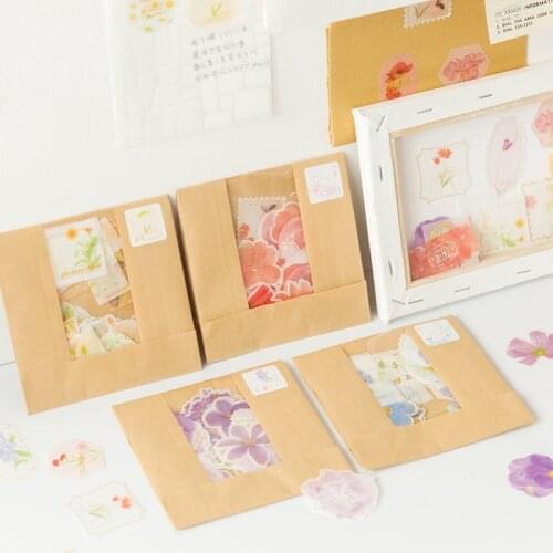 36 pcs/lot Vintage Golden camellia primrose clove sticker package DIY diary decoration sticker album scrapbooking