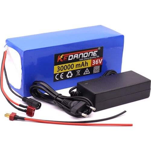 36V 30AH Electric Bike Battery Built in 20A BMS Lithium Battery Pack 36 Volt with 2A Charge