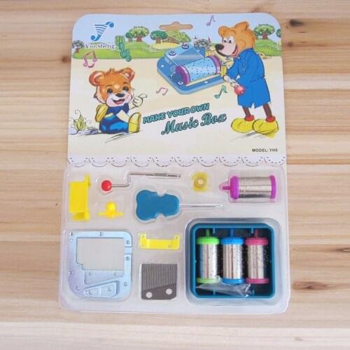 Angelas gifts Mini DIY music box one set 4 melodies 18 Note hand crank musical movements free shipping