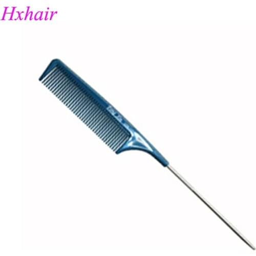 Freeshipping - 100pcs No.6 Rat-tail Long Handle Comb / Strong Flexility / Professional Hair Comb / Dark Blue