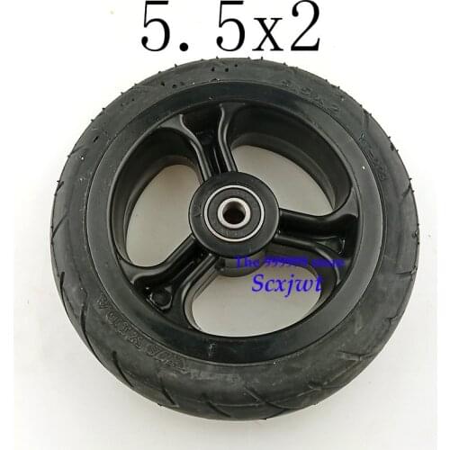 Free Shipping Solid Wheel with good quality 5.5x2 for Fast Wheel F0,jackhot,Nes Carbon Fiber Scooter Solid Tire with Alloy Rim