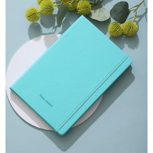 Creative strap notebook custom PU elastic band student diary business office notebook