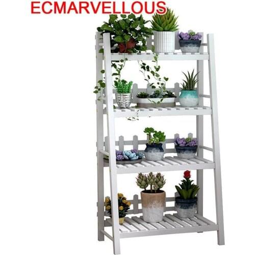Wood Varanda Escalera Decorativa Madera Estante Para Plantas Dekoration Shelf Stojak Na Kwiaty Outdoor Flower Plant Stand