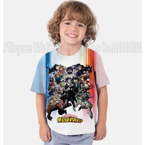 Baby Boys Girls My Hero Academia Season 5 T Shirts Summer Children Deku T-shirts Kids Cartoon Anime Casual Tshirts Toddler Gift