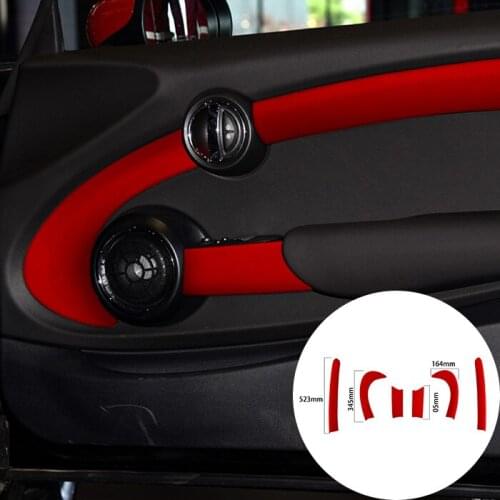 For BMW MINI F56 2014-2020 Alcantara Suede Wrap Car Door Panel Strip Covers Trim Stickers Internal Mouldings Accessories Styling