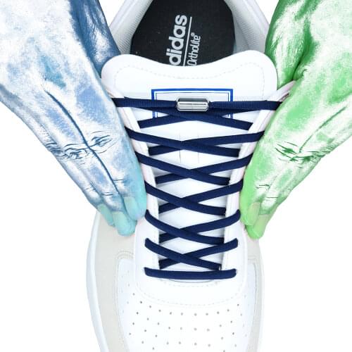 Elastic No Tie Shoelaces Semicircle Shoe Laces For Kids and Adult Sneakers Shoelace Quick Lazy Metal Lock Laces Shoe Strings