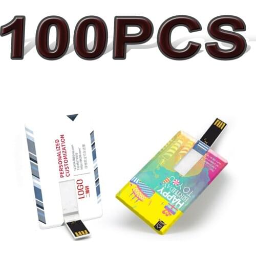 OEM Credit Card with Customized logo USB Flash Drive 8GB 16GB 32GB 100PCS Memory Stick Business Exhibition Gift