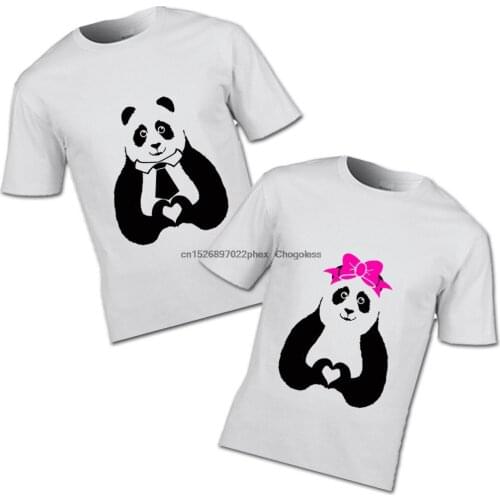 Panda love him and her t-shirt couples partners wedding cute funny marriage