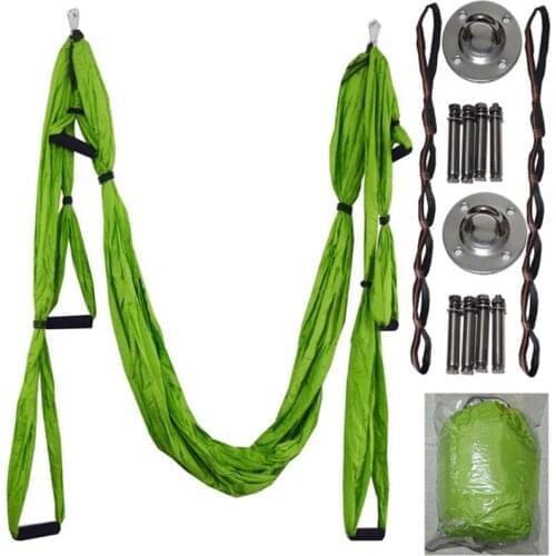 6 handle Non-elastic reverse gravity yoga hammock Aerial fitness hammock