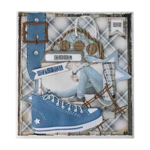 JMCRAFT Cool Sneakers Metal Cutting Dies DIY Scrapbook Handmade Paper Craft Metal Steel Template Dies