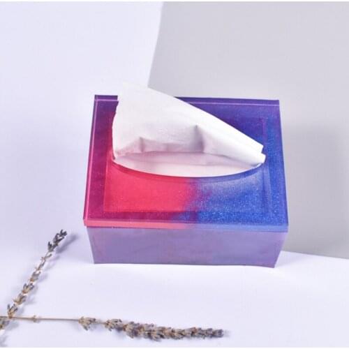 Tissue Box Crystal Epoxy Resin Mold Jewelry Storage Napkin Holder Silicone Mould Crystal Mold DIY Handmade Soap Making DROPSHIP