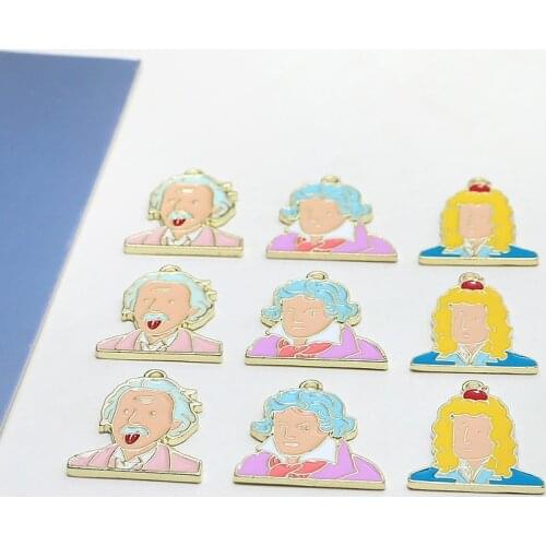 Colorful Kawaii Human Enamel Alloy Charms 30pcs/Lot Gold Tone Plated Dripping Oil Fashion Earring Necklace Bracelet Pendants