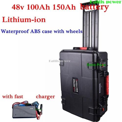 Lithium battery 48v 100ah 120Ah 130ah 150Ah Battery for electric vehicles go-cart Forklift crazy go cart power + 10A charger