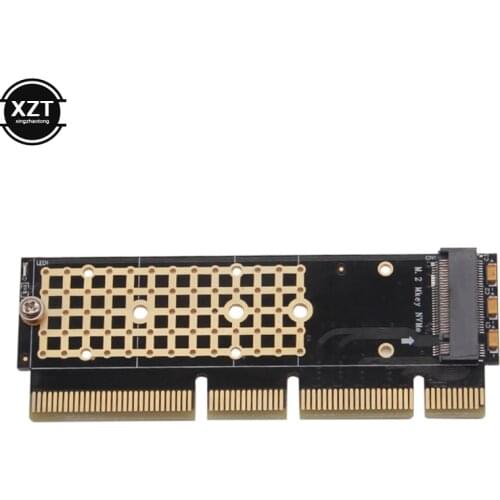 M.2 NVMe Adapter SSD to PCIe Card M2 Key M Driver with Silicone Cooling Pad Hard Drive Adapter Support PCIe x4x8x16 Slot