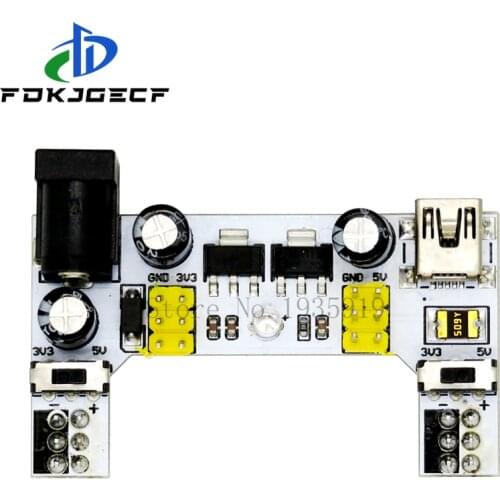 MB102 DC 7-12V MINI USB Interface Breadboard Power Supply Module MB-102 Module 2 Channel Board For Arduino