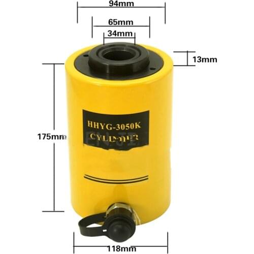 30T Hollow Hydraulic Jack Cylinder Multi-use Manual Oil Pressure Hydraulic Lifting and Maintenance Tools RCH-3050
