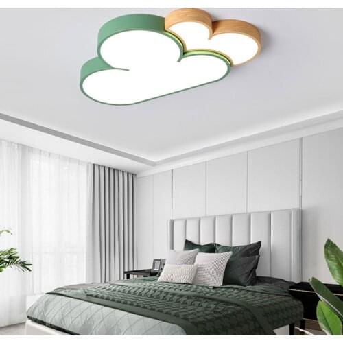 Double Cloud Shaped LED Ceiling Lights With Remote Control Grey Ceiling Lamp For Kids Bedroom Living Room Lighting Fixtures