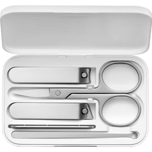 Xiaomi Mijia 5pcs Stainless Steel Nail Clippers Set Trimmer Pedicure Care Clippers Earpick Nail File Professional Beauty Trimmer