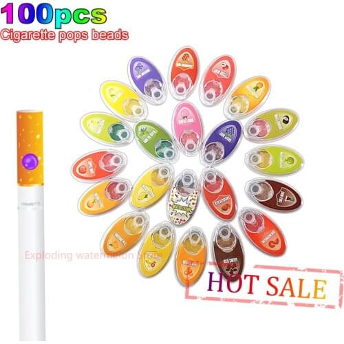 Wholesale 100pcs Fruit Flavour Cigarette Pops Beads DIY black ice Menthol Capsule ball filter Holder Smoking Accessories GIFTS