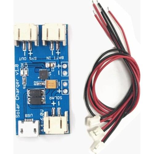 Mini Solar Lipo Charger Board CN3065 Lithium Battery Charge Chip DIY Outdoor Charging Board Module with 3 Connector Wires