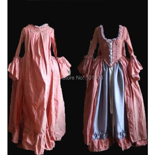 Customized!Royal Pink Renaissance Medieval Civil war Theatre 18th Court Belle Marie Antoinette DRESS Victorian dresses HL-316