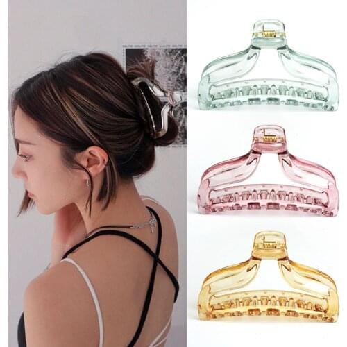 Simple Korean Sweets Hair Ornaments 2021 Acrylic Transprant Hair Decoration Claw Hairpins Accessories For Hair Women Girls