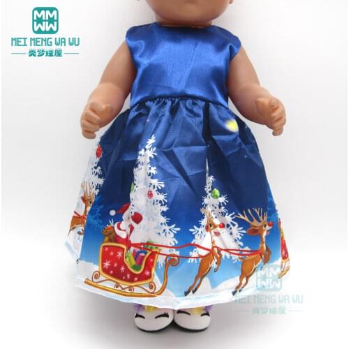 Christmas girl dress, Halloween dress, Doll clothes for 43cm baby new born doll 18 Inch American doll Our Generation