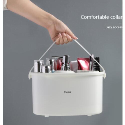 QDRR Hand - Held Bath Basket Bath Basket Cute Bath Basket with Toiletries Bath Blue Storage Frame Dormitory Artifact *33