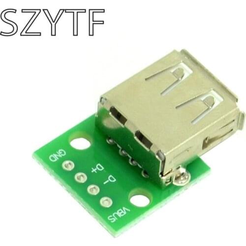 USB-03 USB 2.0 Female to 4P DIP Switch DIP Adapter Board Module USB Adapter Plate