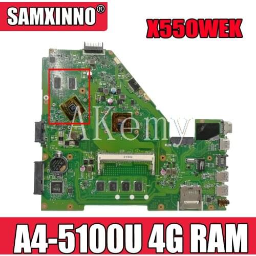 X550WE Motherboard A4-5100U 4G RAM For Asus Chromebook X550WE X550W D552W X552E X550EP Laptop motherboard X550WE Mainboard