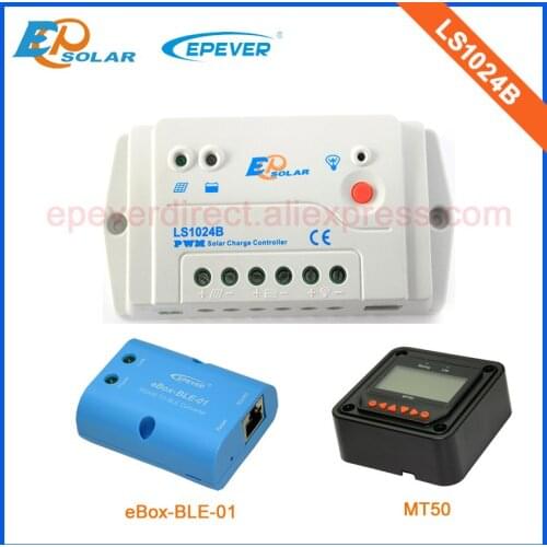 10A 24V solar panels system EPEVER PWM Battery charger 12V 24V auto work LS1024B 10A 10amps MT50 remote Meter and bluetooth