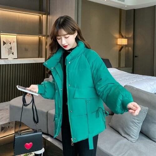 2021 Women Winter Thick Jacket Parkas Warm Short Jackets Cotton Padded Coat Female Korean Loose Parkas Ladies Oversize Outwear