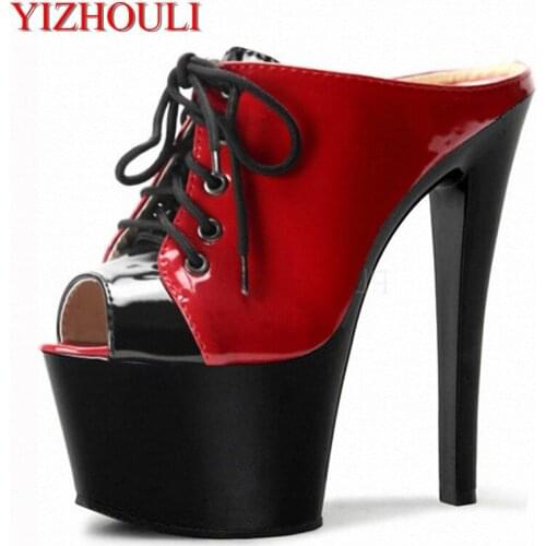Women Summer Beatiful Sandals Platform Strappy Shoes 17cm Open Toe Woman Fashion High Heel Slippers