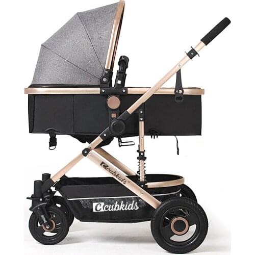 Golden Baby Stroller 2 in 1 Baby Stroller Lightweight High Landscape Pram Baby Pushchair Four Wheels Baby Trolley Free Shipping