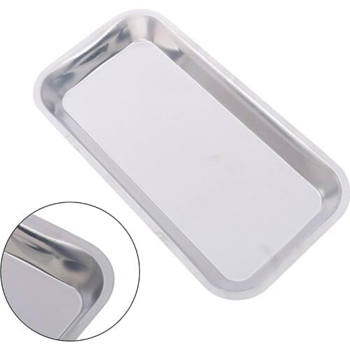 1PC Stainless Steel Cosmetic Storage Tray Equipment Plate Doctor Surgical Dental Tray Medical Cosmetic Tattoo Accesory