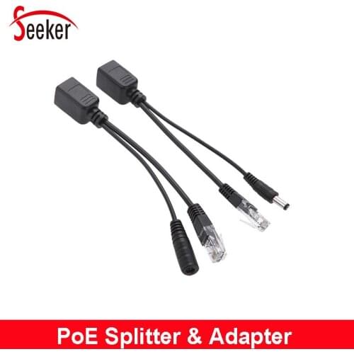 2pcs/1 pair New DC 12V POE Splitter Injector Passive Power Poe Ethernet Adapter Cable Power Supply Module for Network IP Cameras