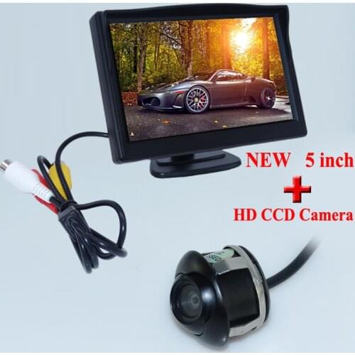 360 wide angle night vision car rear reversing camera+5"car minitor use for car parking such as for Lotus for Hummer ect