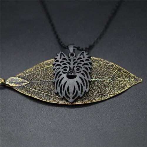 4 Colors New Long Haired Chihuahua Charm Necklace Trendy Metal Dog Jewellery Long Haired Chihuahua Pendant Necklace Women