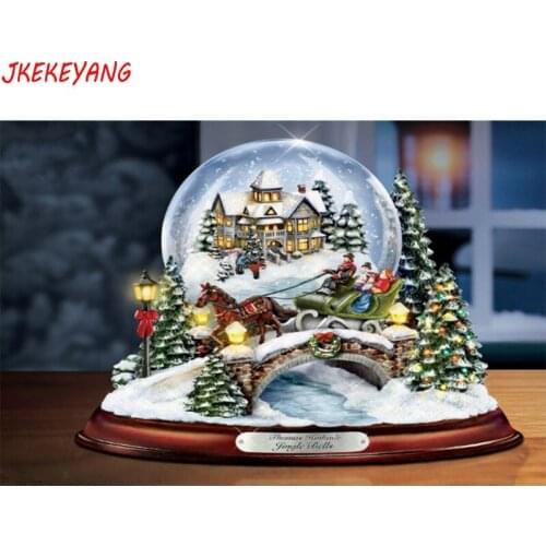 5D DIY square/round Diamond Painting Christmas scenery Cross Stitch Diamond Embroidery Pattern Rhinestone home decor J2824
