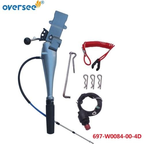 663-42111 Steering Tiller Handle Assembly For Yamaha Outboard Motor 2T 48HP 55HP 69D Enduro E60HMHD; 697-W0084-00-4D; 697-W0084