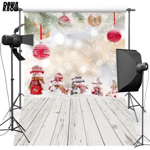 DAWNKNOW Merry Christmas Photo Background Fotografia Doll Wood Floor Photography Backdrop Photocall Children Photo Studio lv867