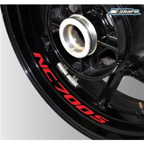 For HONDA NC700S Custom Inner Rim Declas Wheel Reflective Stickers Stripes MOTO Wheel logo sticker