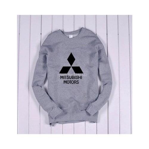For man and woman Mitsubishi motors sweatshirt o-neck solid colour car fans clothes