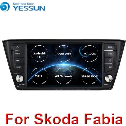 DSP Android 9.0 4G RAM 64G ROM Octa core CAR GPS For Skoda Fabia dvd player radio multimedia navigation