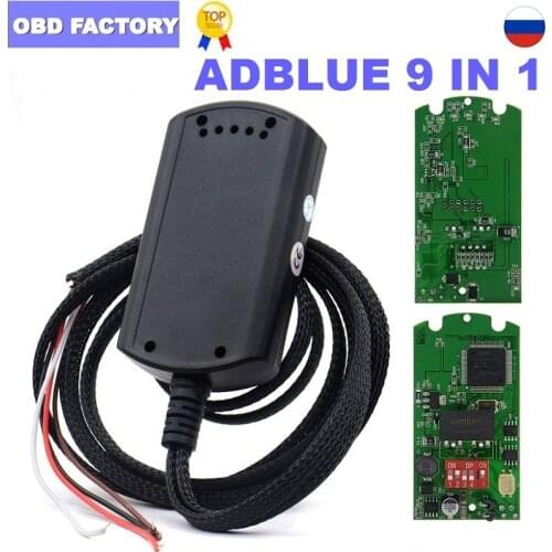Adblue 9IN1 Full Chip 9 IN 1 Trucks AdBlue Emulator 9in1 AdBlue Emulator Box AdBlueOBD2 SCR&NOX Box Works EURO 4&5 Ad Blue