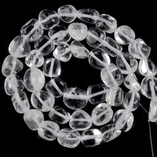 Natural Irregular White Crystal Beads For Jewelry Making Diy Smooth Spacer Beads Bracelet Charms Accessories Crafts Wholesale