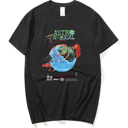 Summer new mens and womens short-sleeved T-shirt Travis Scott Cactus Jack Astroworld T-shirt ASTRO WORLD hip-hop Tee