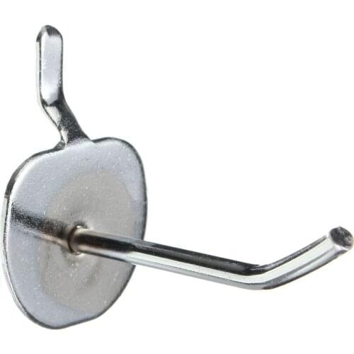 KSOL 25 x Single Pegboard Slatwall Hooks Display Shop Prong Hanger 50mm