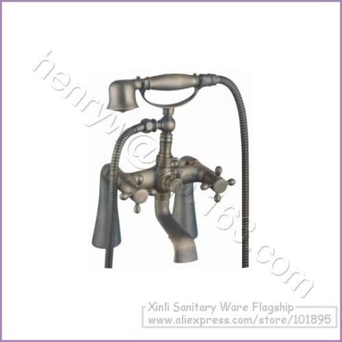 L15820 - Luxury Deck Mounted Bronze Color Brass Material Hot & Cold Water of Bath Shower Faucet